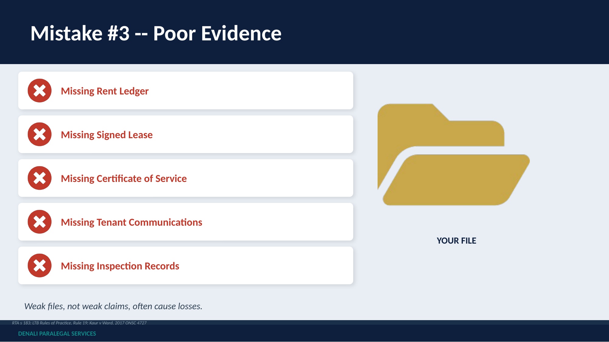 Original slide: Mistake #3 Poor Evidence