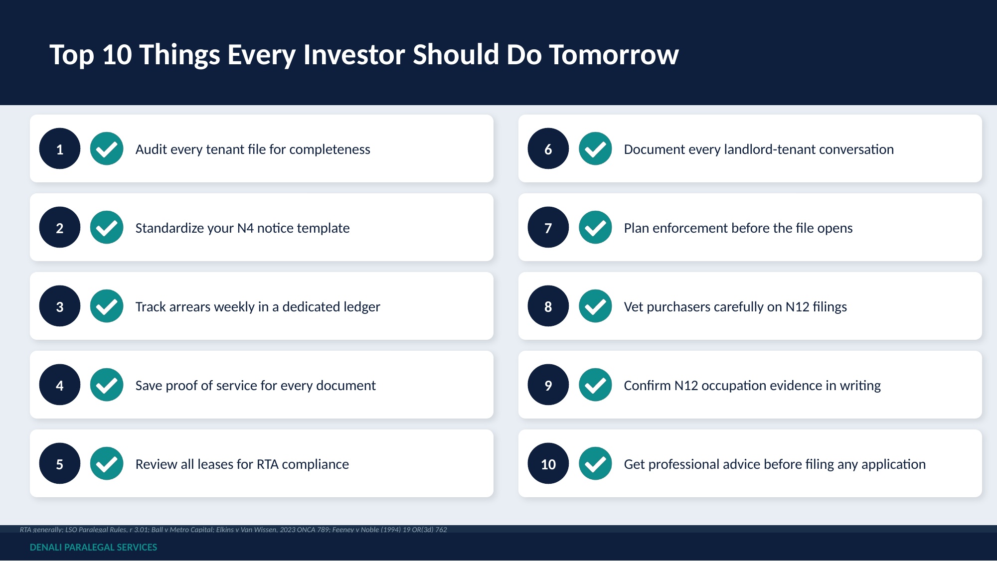 Original slide: Top 10 Things Every Investor Should Do Tomorrow